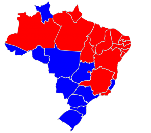 Delstatsresultat för presidentvalet i Brasilien 2010