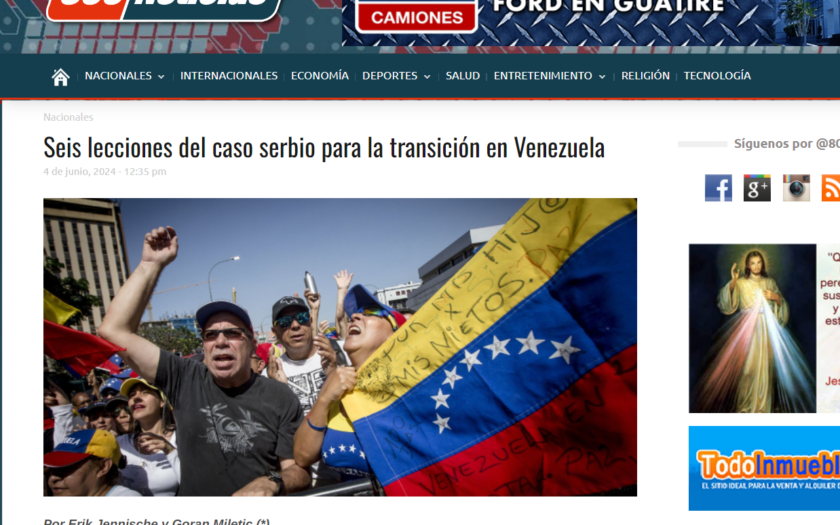 Valet i Venezuela – Dagens Arena, El Espectador, El Mundo mm